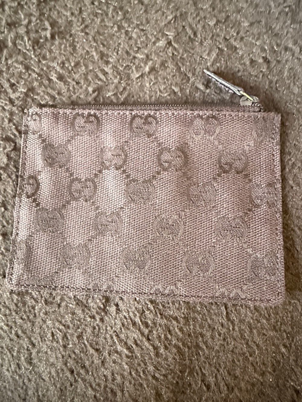 Gucci Brown Monogram Canvas Zip Card Case - Picture 2 of 4